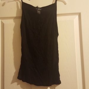 H&M black lace front tank top